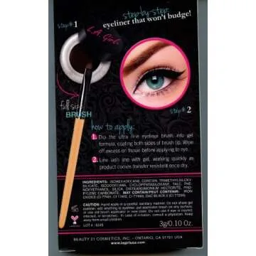 L.A. Girl Gel Liner Kit, Very Black GEL722