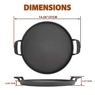 7421 Gourmet BBQ System Griddle for Weber 22 1/2 inch Charcoal Grills, Cast Iron Griddle Weber Origi...
