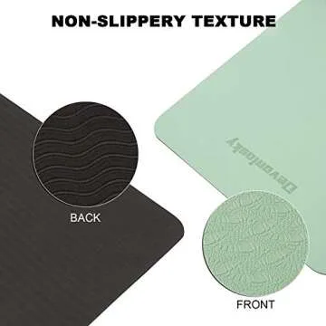 Devonlosky Yoga Mat, Non-slip Eco Friendly Exercise Yoga Mat for Men and Women, 1/4-Inch Thick High Density Pro Mat with Carrying Strap for Yoga Pilates and Fitness Exercise