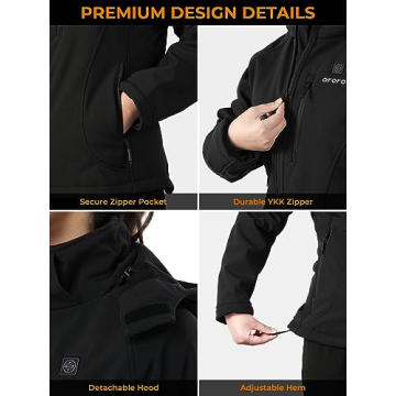 ORORO Women's Heated Jacket with Battery Pack & Hood