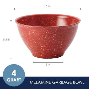 Rachael Ray Accessories Kitchen Pantryware Multi Purpose/Salad Serveware/Melamine Garbage Bowl, 10.2...