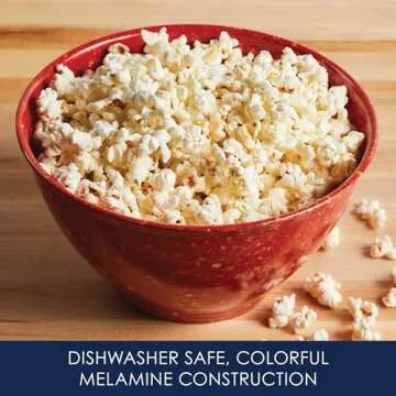 Rachael Ray Accessories Kitchen Pantryware Multi Purpose/Salad Serveware/Melamine Garbage Bowl, 10.2 x 10.2 x 7 inches, Red, 4 quarts