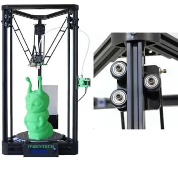 Iverntech 4PCS 500mm 2020 V Slot Aluminum Extrusion 19.68 inches Black Aluminum Profile European Standard Anodized Linear Rail for DIY 3D Printer and CNC Machines