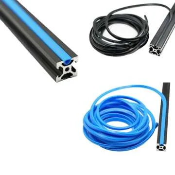 Iverntech 4PCS 500mm 2020 V Slot Aluminum Extrusion 19.68 inches Black Aluminum Profile European Standard Anodized Linear Rail for DIY 3D Printer and CNC Machines