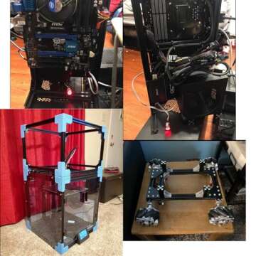 Iverntech 4PCS 500mm 2020 V Slot Aluminum Extrusion 19.68 inches Black Aluminum Profile European Standard Anodized Linear Rail for DIY 3D Printer and CNC Machines