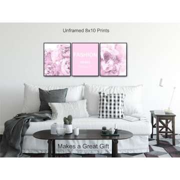 Fashion Wall Art & Decor - Glam Luxury Fashion design Poster - Haute couture - Inspiration Motivation Positive Quotes Wall Decor - Shabby chic Art - Gift for Woman, Girl, Teens, Fashionista