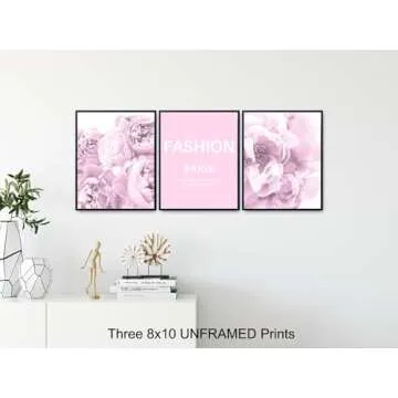 Fashion Wall Art & Decor - Glam Luxury Fashion design Poster - Haute couture - Inspiration Motivation Positive Quotes Wall Decor - Shabby chic Art - Gift for Woman, Girl, Teens, Fashionista