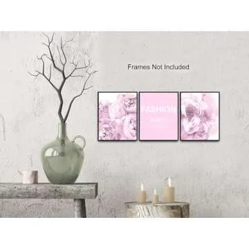 Fashion Wall Art & Decor - Glam Luxury Fashion design Poster - Haute couture - Inspiration Motivation Positive Quotes Wall Decor - Shabby chic Art - Gift for Woman, Girl, Teens, Fashionista