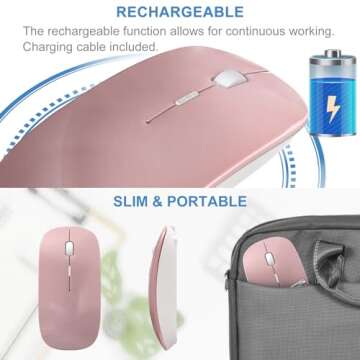 Bluetooth Wireless Mouse for MacBook and PC Users