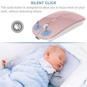 Bluetooth Wireless Mouse for MacBook and PC Users