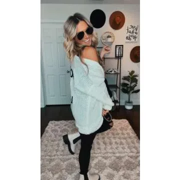 PRETTYGARDEN Womens Cardigan for Women Dressy，Chunky Knit Sweater Open Front Oversized Long Cardigan Outwear Coat (White, Small)