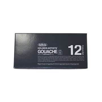 Holbein Artists Gouache Set of 12, 5ml tubes