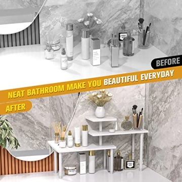JayRex 3 Tier Bathroom Countertop Organizer - Adjustable Shelf