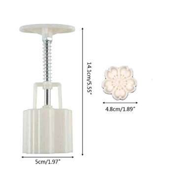 Ylskmu 4pcs Moon Cake Mold Set for Creative Baking