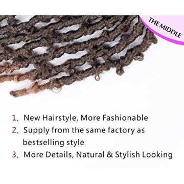 Butterfly Locs Crochet Hair 12 Inch 6 Packs, Lightweight & Stylish