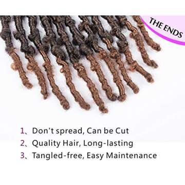 Butterfly Locs Crochet Hair 12 Inch 6 Packs, Lightweight & Stylish