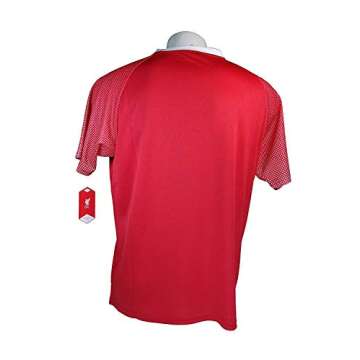 Liverpool F.C. Soccer Official Adult Soccer Training Performance Poly Jersey -J007 Large Black