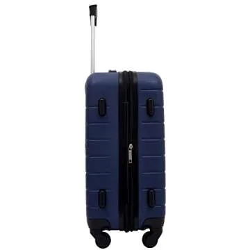 Wrangler Smart Luggage Cup Holder and USB Port, Navy Blue, 2 Piece Set