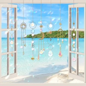 10 Piece Colorful Crystal Sun Catcher Set