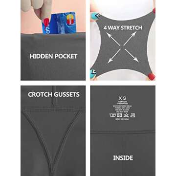 BUBBLELIME 29"/31"/33"/35"/37" 4 Styles Women's High Waist Bootcut Yoga Pants - Basic Nylon_SHADOWCHARCOAL(2) M-35 Inseam