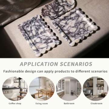 Natural 100% Marble Vanity Tray for Elegant Home Decor