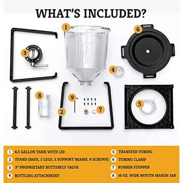 Craft A Brew - The Catalyst Fermentation System - 6.5 gal Conical Fermenter for Beer Home Brewing an...