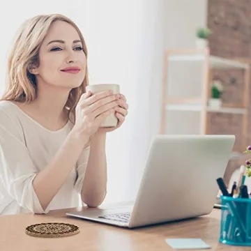 Absorbent Cork Coasters with Holder for Drinks Gift Ideas