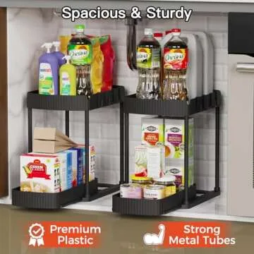 Ukeetap Multi-Purpose Pull-Out Storage Organizers for Home