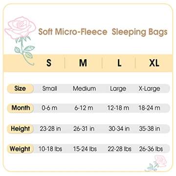 PHF Warm Micro-Fleece Baby Sleep Sack 0-6 Months, Soft Baby Wearable Blanket, 2-Way Zipper Sleeping Bags, 2 Pack Comfy Sleeping Sack for Infant Newborn Girls, Small Size, White&Pink