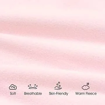 PHF Warm Micro-Fleece Baby Sleep Sack 0-6 Months, Soft Baby Wearable Blanket, 2-Way Zipper Sleeping Bags, 2 Pack Comfy Sleeping Sack for Infant Newborn Girls, Small Size, White&Pink