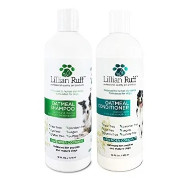 Lillian Ruff Calming Oatmeal Pet Shampoo & Conditioner for Itch Relief and Moisture