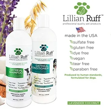 Lillian Ruff Calming Oatmeal Pet Shampoo & Conditioner Set