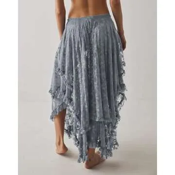 Lace Long Skirt for Summer Beach and Casual Wear