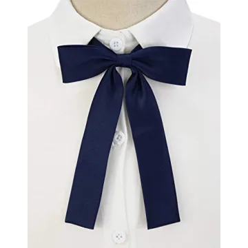 Elegant Women Silk Pre-tied Bow Tie for Parties