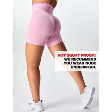 YEOREO Women Amplify Scrunch Workout Shorts Bright Summer Colors Not Squat Proof Intensify Running Gym Yoga Seamless Shorts Bloom XS