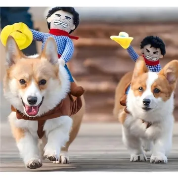 NACOCO Cowboy Rider Dog Costume for Halloween Fun