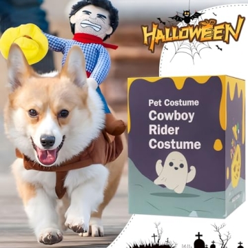 NACOCO Cowboy Rider Dog Costume for Halloween Fun