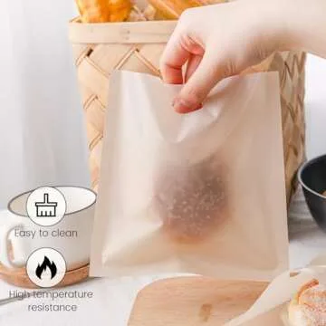 VGOODALL 6PCS Reusable Toaster Bags, 3 Sizes Non Stick Sandwich Bags Heat Resistant Oven Bags Easy to Clean for Grilled Cheese
