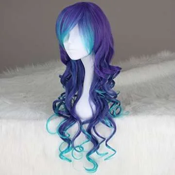 Miss U Hair Mermaid Costume Wig Gradient Blue Purple