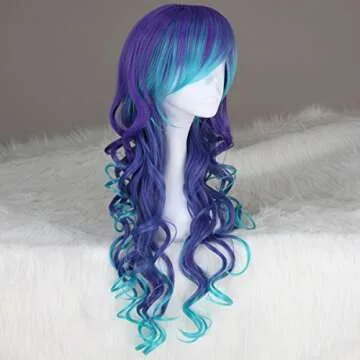 Miss U Hair Mermaid Costume Wig Gradient Blue Purple