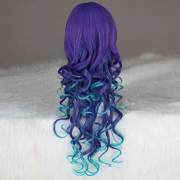 Miss U Hair Mermaid Costume Wig Gradient Blue Purple