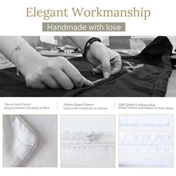 Sleepwish Unicorn Twin Comforter Cover for Girls Unicorn Floral Bedding Set Black Unicorn Bed Set Cartoon Pink Unicorn Bedspreads 3 Piece Cute Unicorn Duvet Cover for Kids Teenage Gifts (Twin Size)