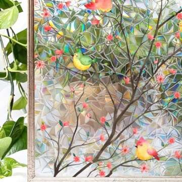 Yeysynana Colorful Spring Window Film for Home Decor