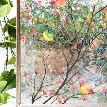 Yeysynana Colorful Spring Window Film for Home Decor