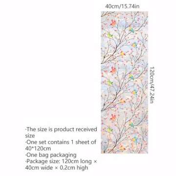 Yeysynana Colorful Spring Window Film for Home Decor