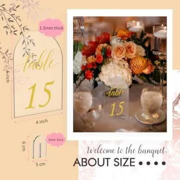 Vicenpal 30 Sets Acrylic Table Signs for Events