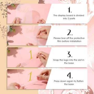 Vicenpal 30 Sets Acrylic Table Signs for Events