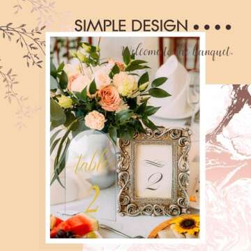 Vicenpal 30 Sets Acrylic Table Signs for Events