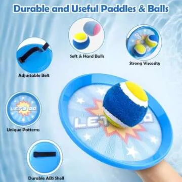 6Pcs Catch Ball Game Outdoor Toys for Kids Games Beach Toys Pool Toys Outdoor Yard Games, Summer Toys Birthday Gifts for 3 4 5 6 7 8 9 10 Year Old Boys Girls