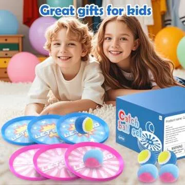 6Pcs Catch Ball Game Outdoor Toys for Kids Games Beach Toys Pool Toys Outdoor Yard Games, Summer Toys Birthday Gifts for 3 4 5 6 7 8 9 10 Year Old Boys Girls